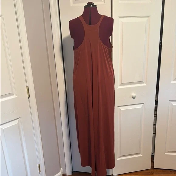 Athleta Terracotta Lightweight Racerbk Tank Presidio Dress with Handkerchief Hem - Picture 5 of 7